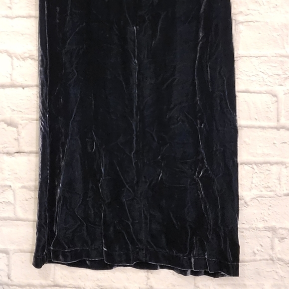 Studio 412 Navy Velvet Knee Length Midi Dress Size XS - Picture 9 of 9